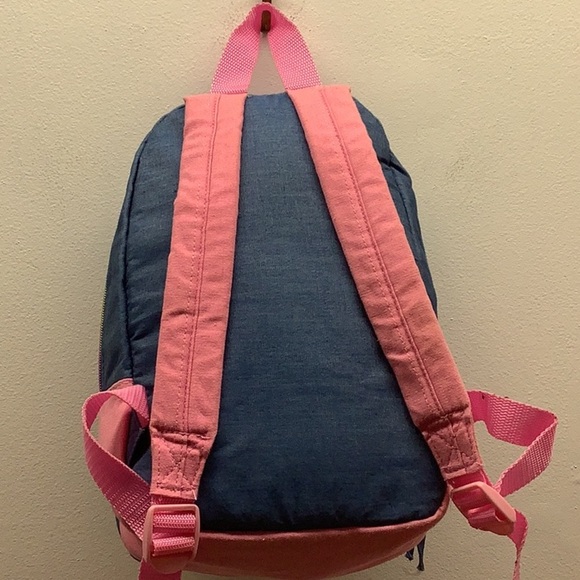 Claire’s Lt. Denim Colorful Backpack With Fun Patches & Colored Zipper. Preloved - Picture 5 of 6